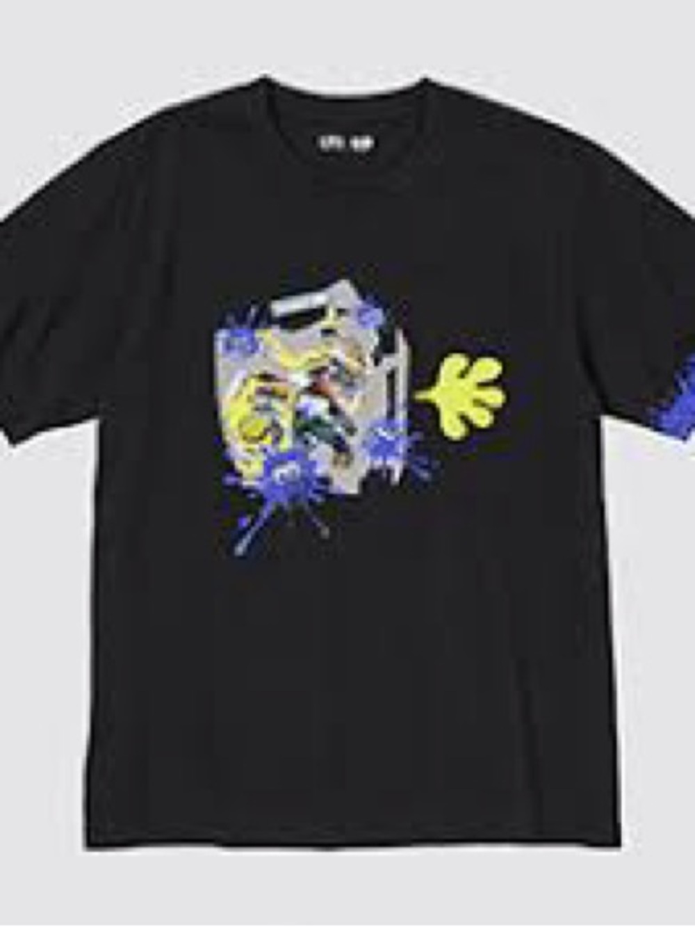 Kids Black Graphic Tee Nintendo Uniqlo splatoon teen men’s xs